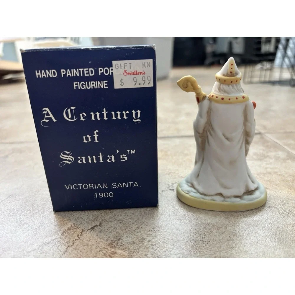 A Century of Santas Porcelain Figurines Set of 5 1880-1940 Vintage Christmas
